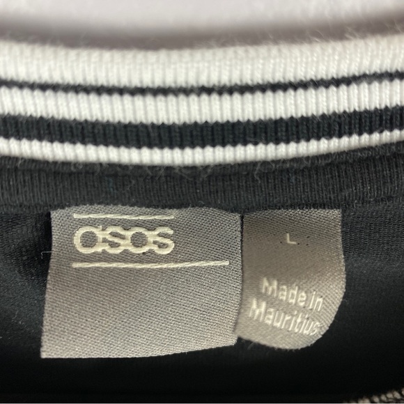 Asos Design Muscle Fit Long Sleeve T-shirt Contrast Tipping Large Black - Picture 5 of 11